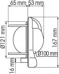 25487 - CONTEST 101 COMPASS - MOUNT INCLINED 10 TO 25 DEGREES - 64419 - WHITE COMPASS WITH RED CARD- PLASTIMO