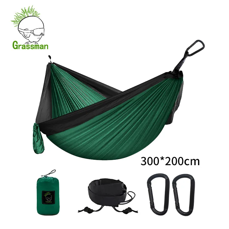 300*200cm Portable Camping Parachute Hammock Survival Garden Outdoor Furniture Leisure Sleeping Hamaca Travel Double Hanging Bed