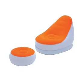 Bestway Inflatable Cruiser Air Chair w Ottoman Outdoor - orange