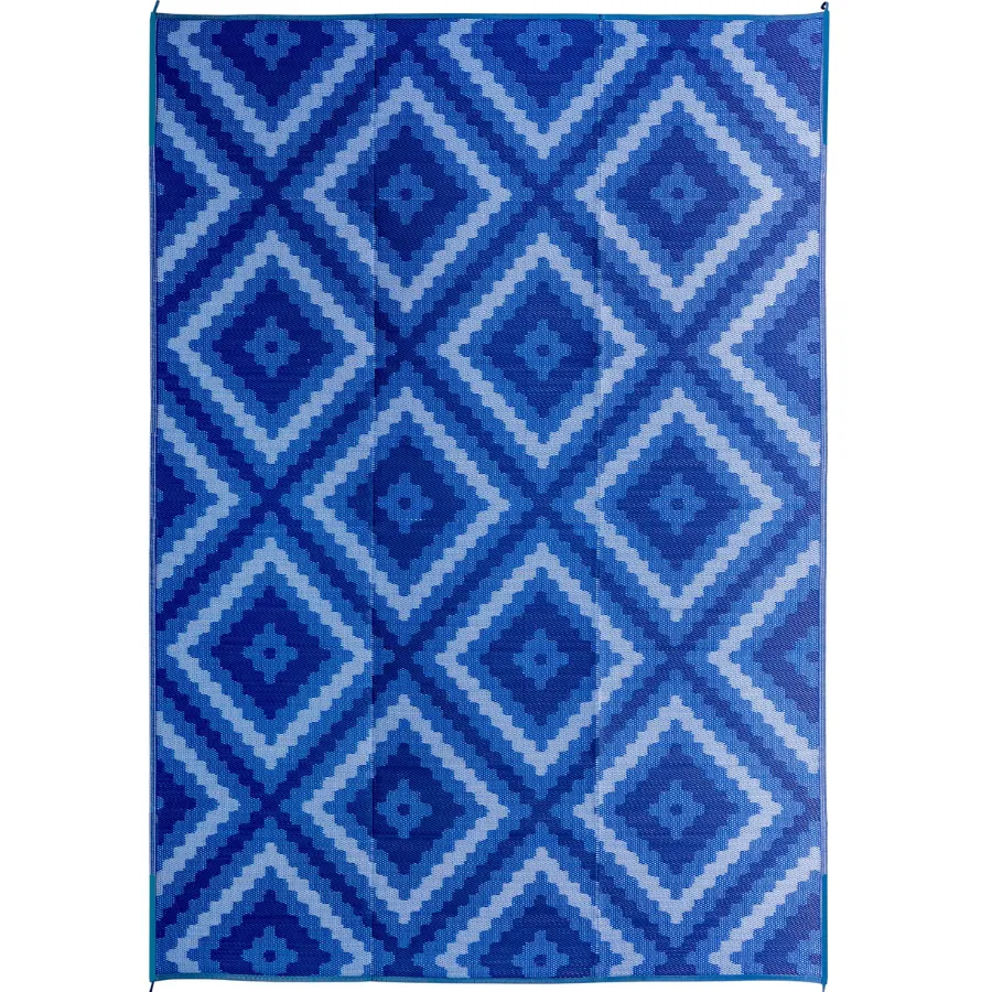 Blue Diamond Pattern Foldable Waterproof Large Camping Mat - 270x360 CM