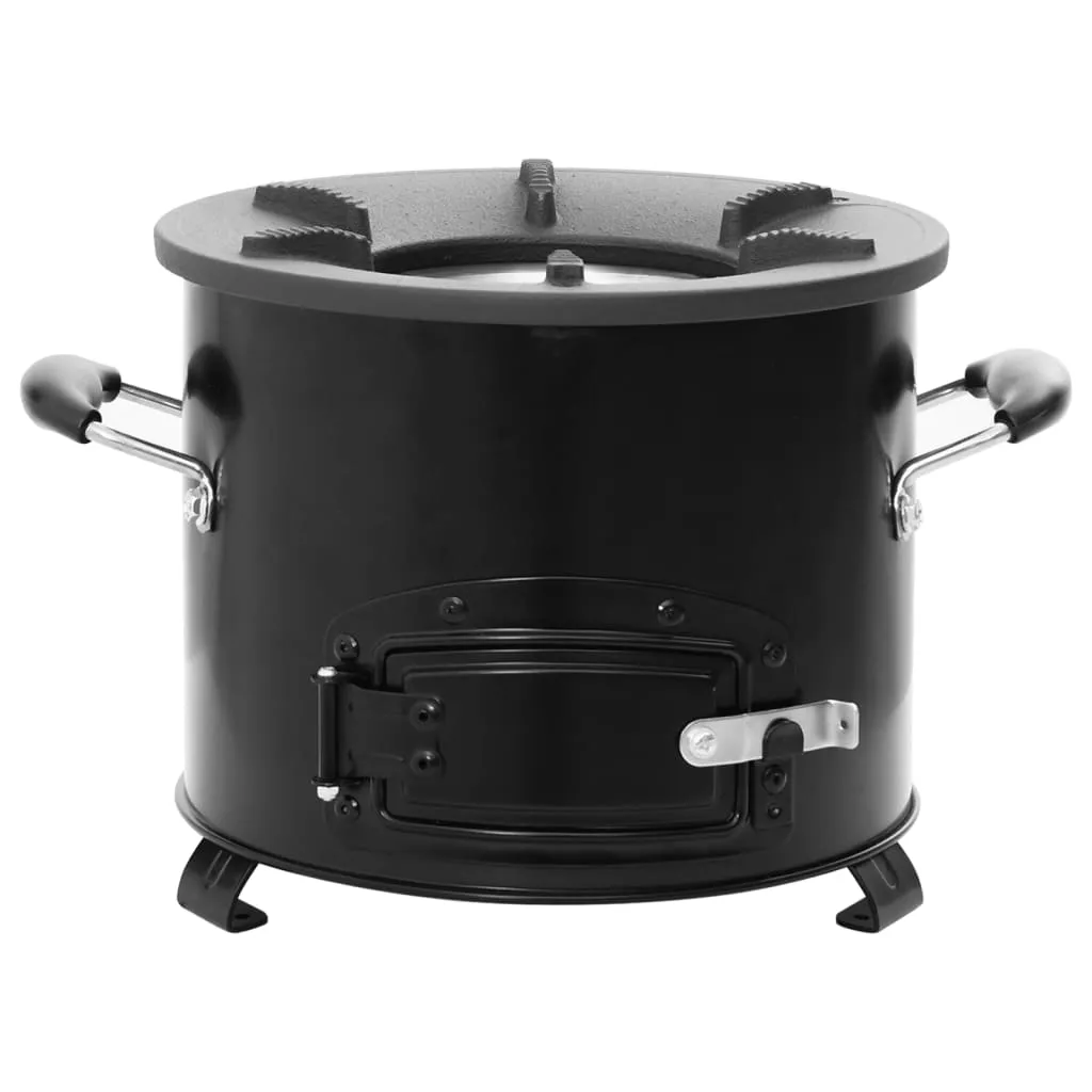 Camping Wood Stove Black 36x26x22.5 cm Metal