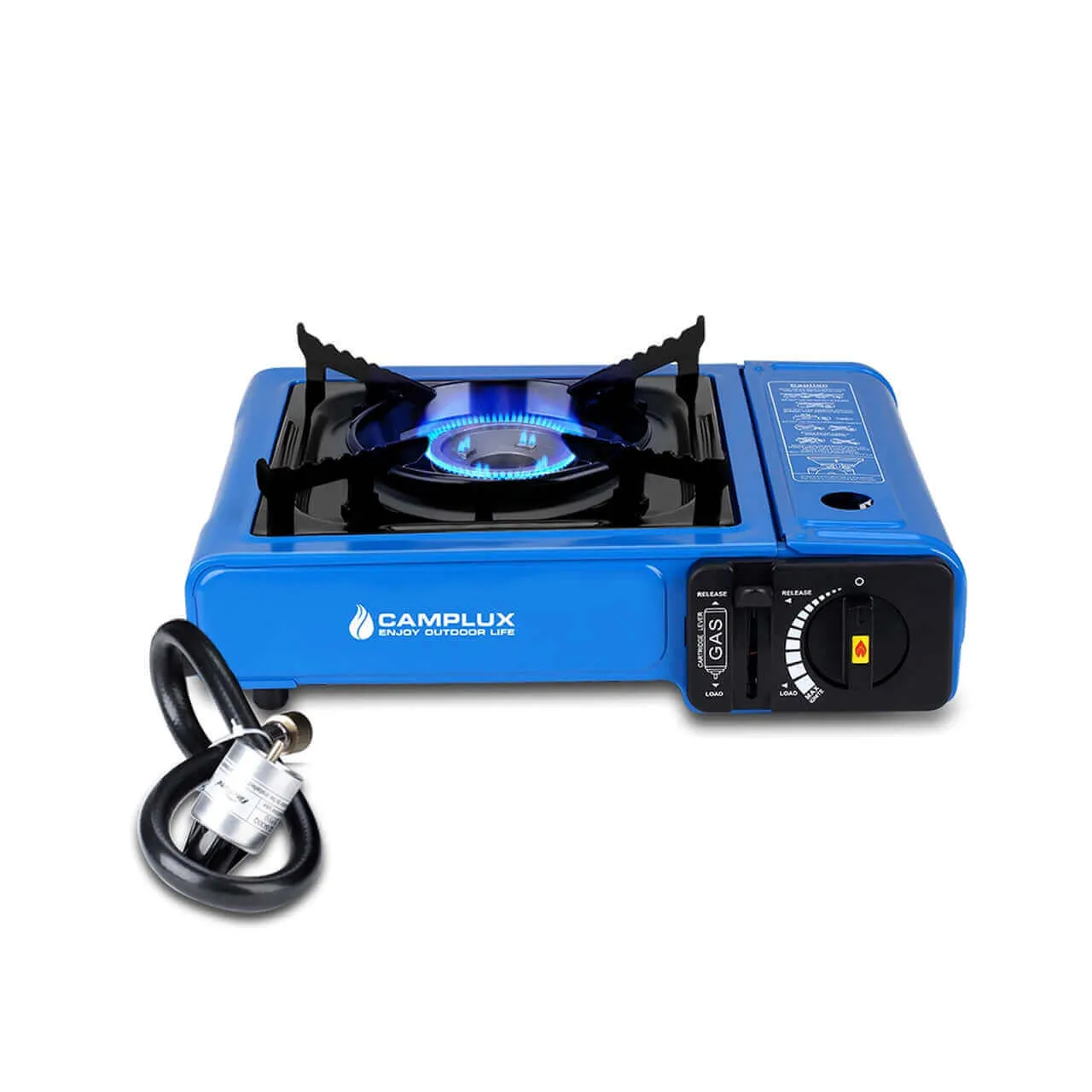 Camplux Dual Fuel (Propane & Butane) Portable Outdoor Camping Stove, Single Burner With Carrying Case - Blue