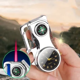 Compass Fire Camping Windproof Lighter Watch