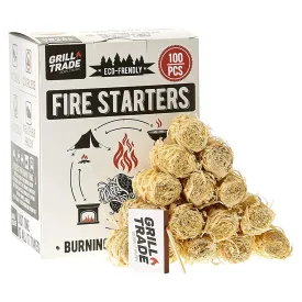 Fire Starter - Natural Fire Starters For Campfires, Fireplace, Grill, Chimney