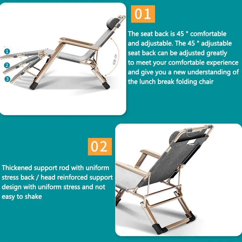 Foldable Metal Modern Camping Lounge Chair