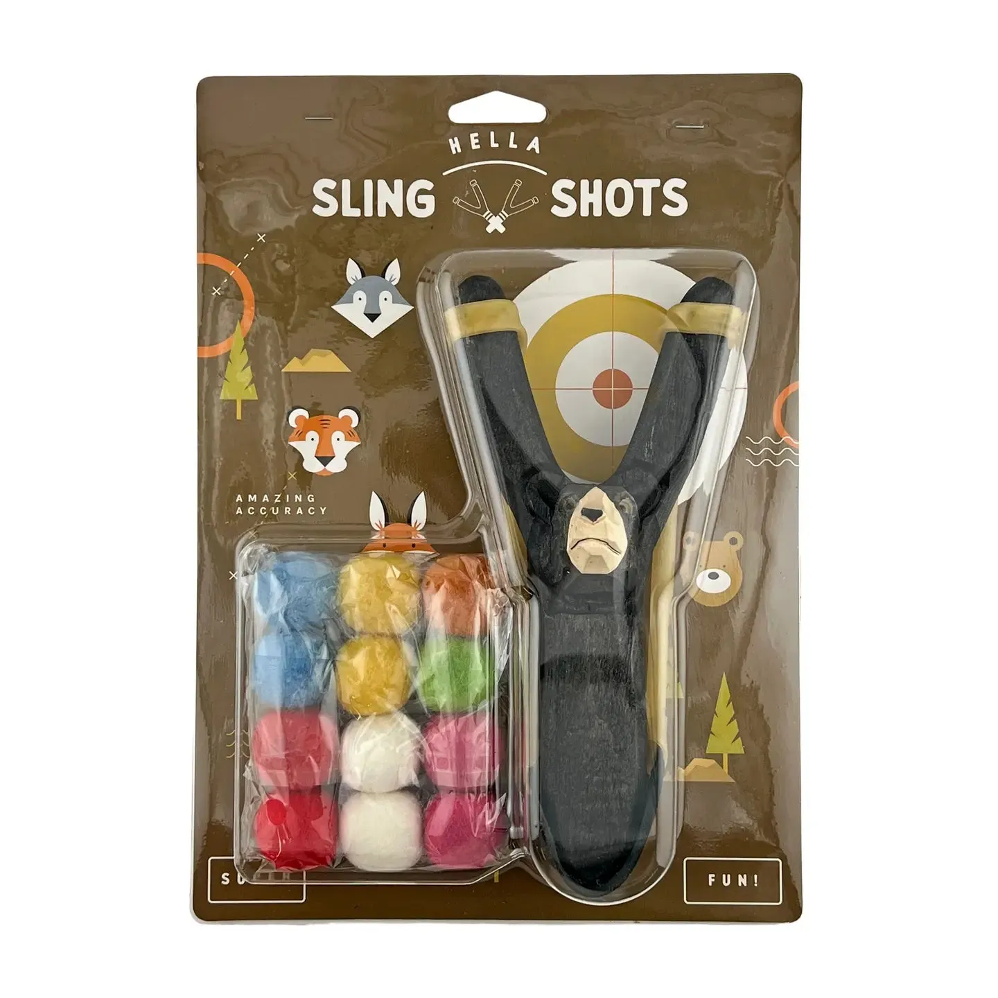 Hella Slingshots Bear Shaped Slingshot & Felt Ammo Balls