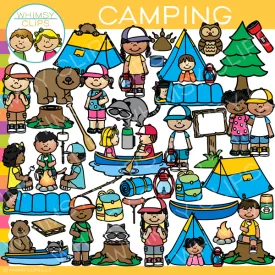 Kids Camping Clip Art