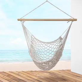 Long-Lasting Cotton Rope Hanging Hammock Chair by Gardeon