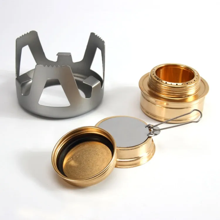 Outdoor Camping Alcohol Stove Vaporized Liquid Alcohol Atove Mini Alcohol Stove Portable Creative Alcohol Stove(Gold)