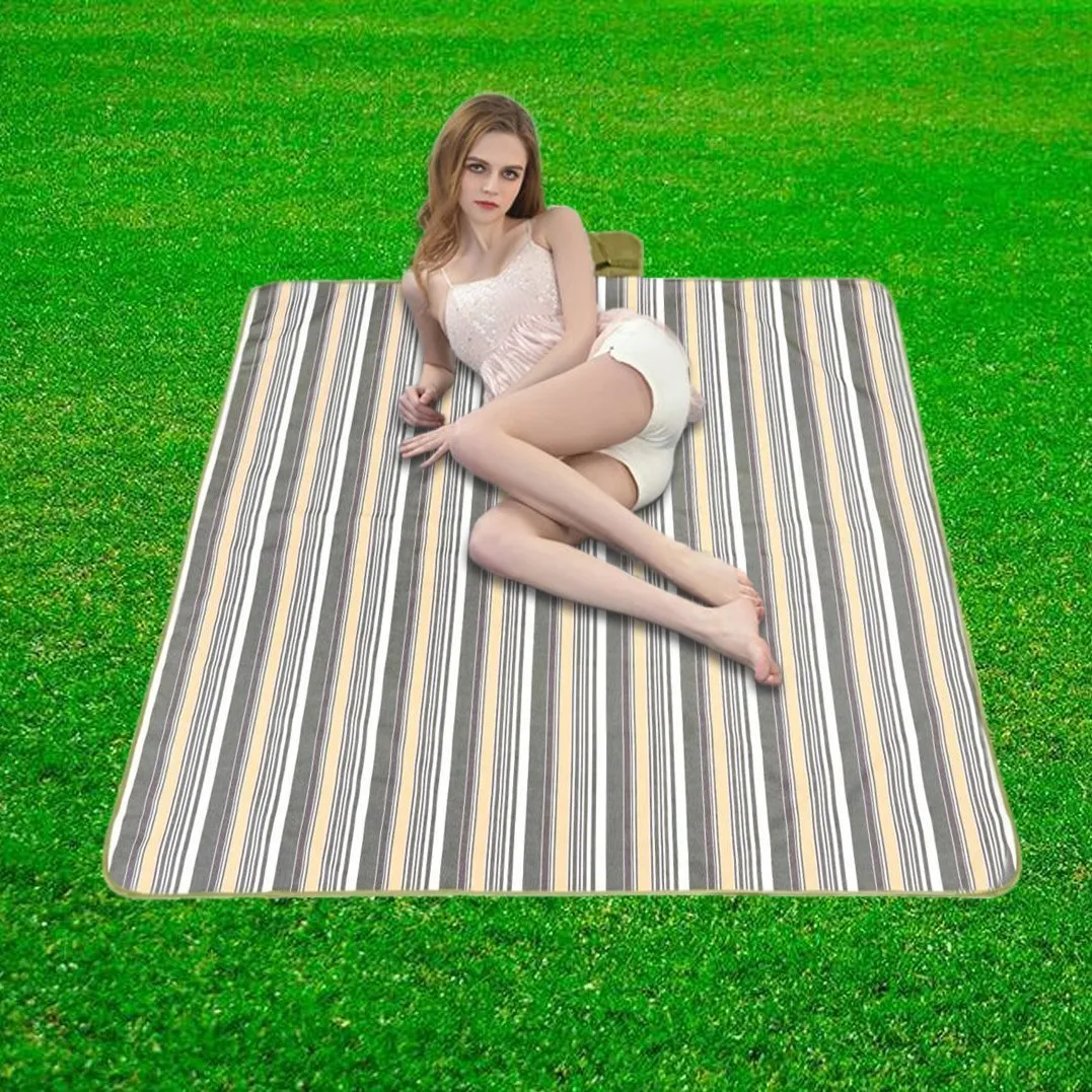 Picnic and Outdoor Extra Large Blanket For Outdoor Water-Resistant Handy Mat Tote Spring Summer Striped for the Beach,Camping on Grass Waterproof Sandproof (78&#39;&#39; x 57&#39;&#39;, Green Plaid)