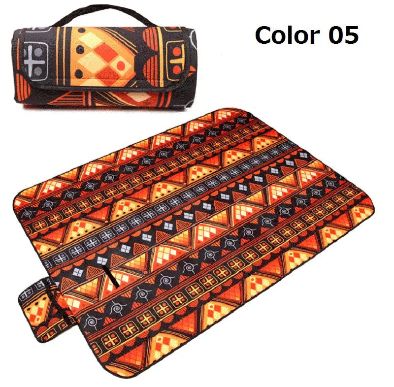 Portable Folding Picnic Mat Outdoor Camping Mat Nation Style Printed Thicken Moisture-proof Pad Beach Blanket Baby Tourist Mat