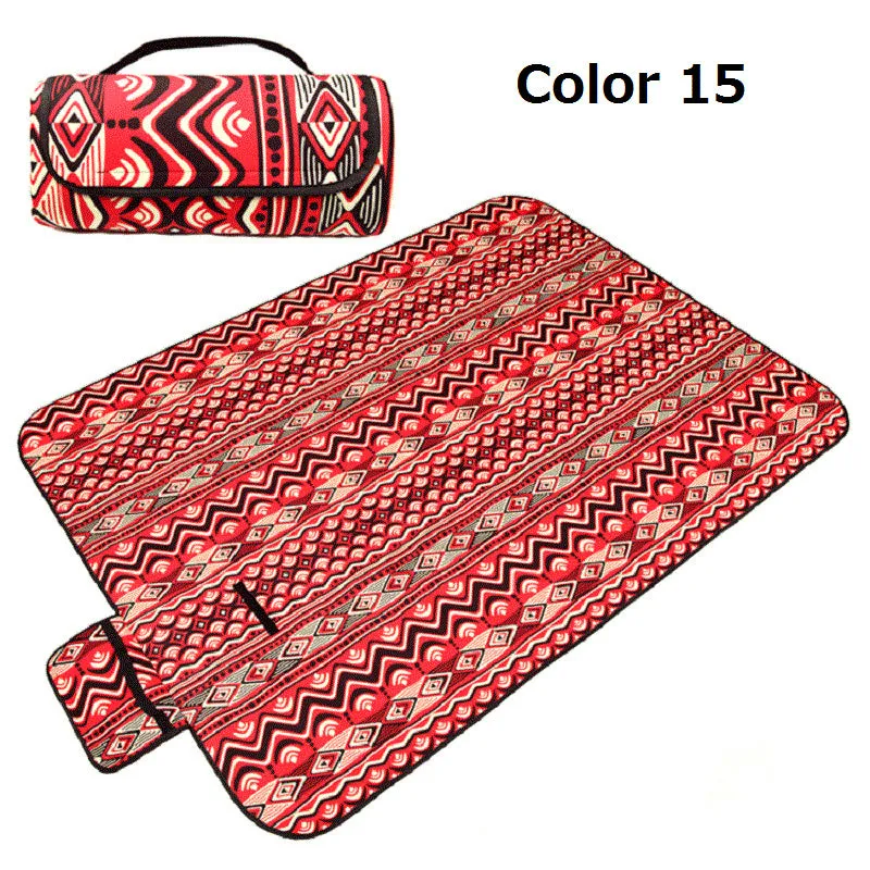 Portable Folding Picnic Mat Outdoor Camping Mat Nation Style Printed Thicken Moisture-proof Pad Beach Blanket Baby Tourist Mat