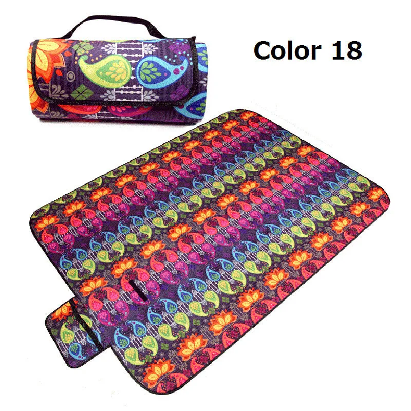 Portable Folding Picnic Mat Outdoor Camping Mat Nation Style Printed Thicken Moisture-proof Pad Beach Blanket Baby Tourist Mat