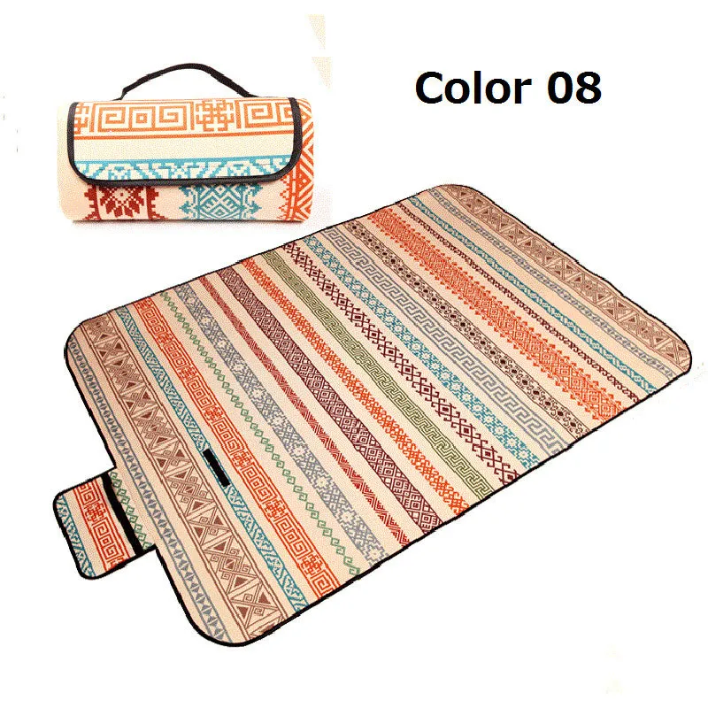 Portable Folding Picnic Mat Outdoor Camping Mat Nation Style Printed Thicken Moisture-proof Pad Beach Blanket Baby Tourist Mat