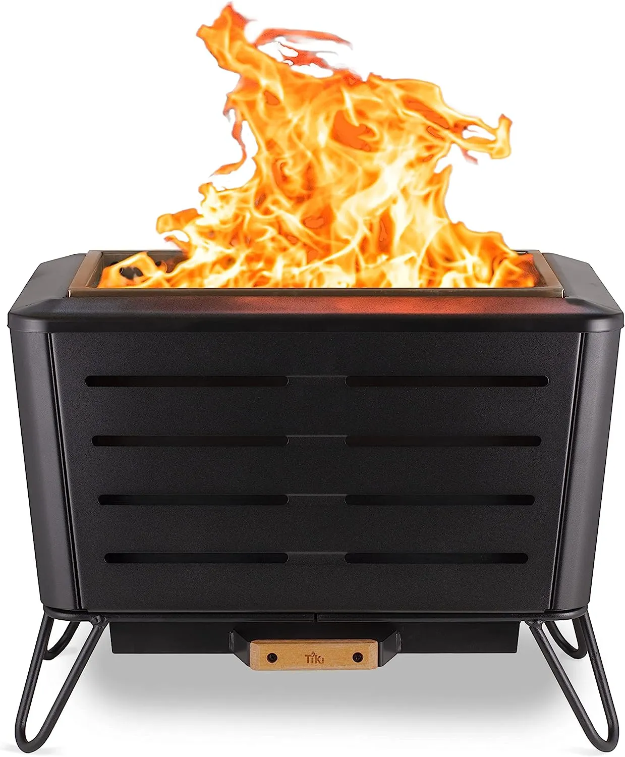 Smokeless Fire Pit Rectangular Wood Burning Outdoor Firepits,  Stainless Steel, Great for Camping 14.5x21.5x16.7"