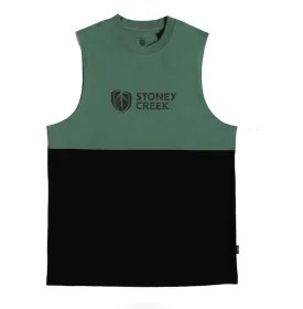 Stoney Creek Mens Split Tank - Green/Ivy