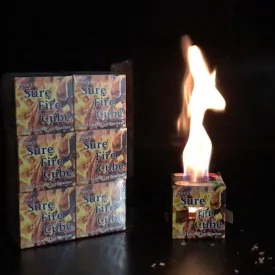 Sure Fire Cube (6 Pack) Fire Starter - PRE-BUILT FIRE IN A BOX