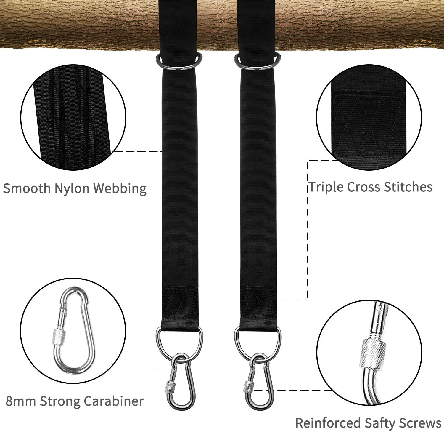 Tree Swing Straps Hanging Kit