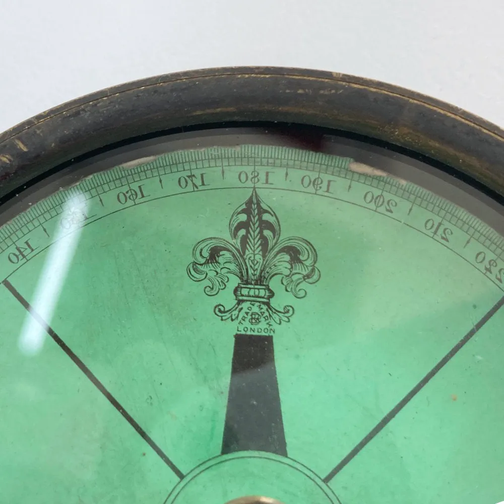 Victorian Cased Green Card Prismatic Compass by Francis Barker & Son