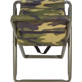 Woodland Camouflage - Military Deluxe Folding Stool with Pouch